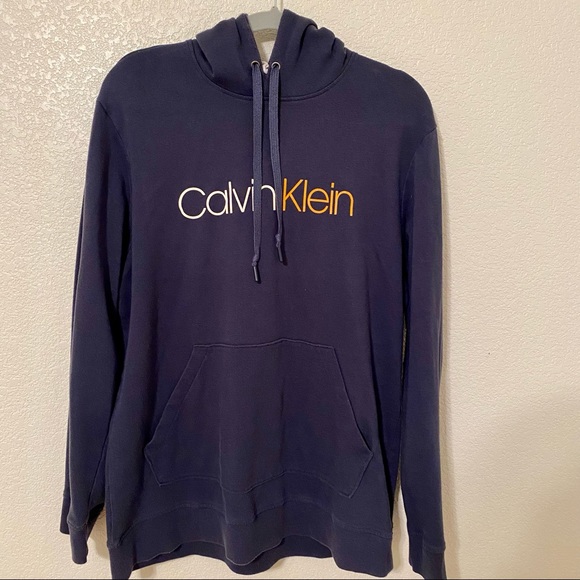 Calvin Klein navy blue hoodie with kangaroo pocket - Picture 1 of 3